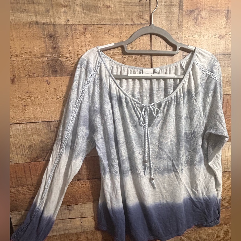 New Directions Light Gray Top